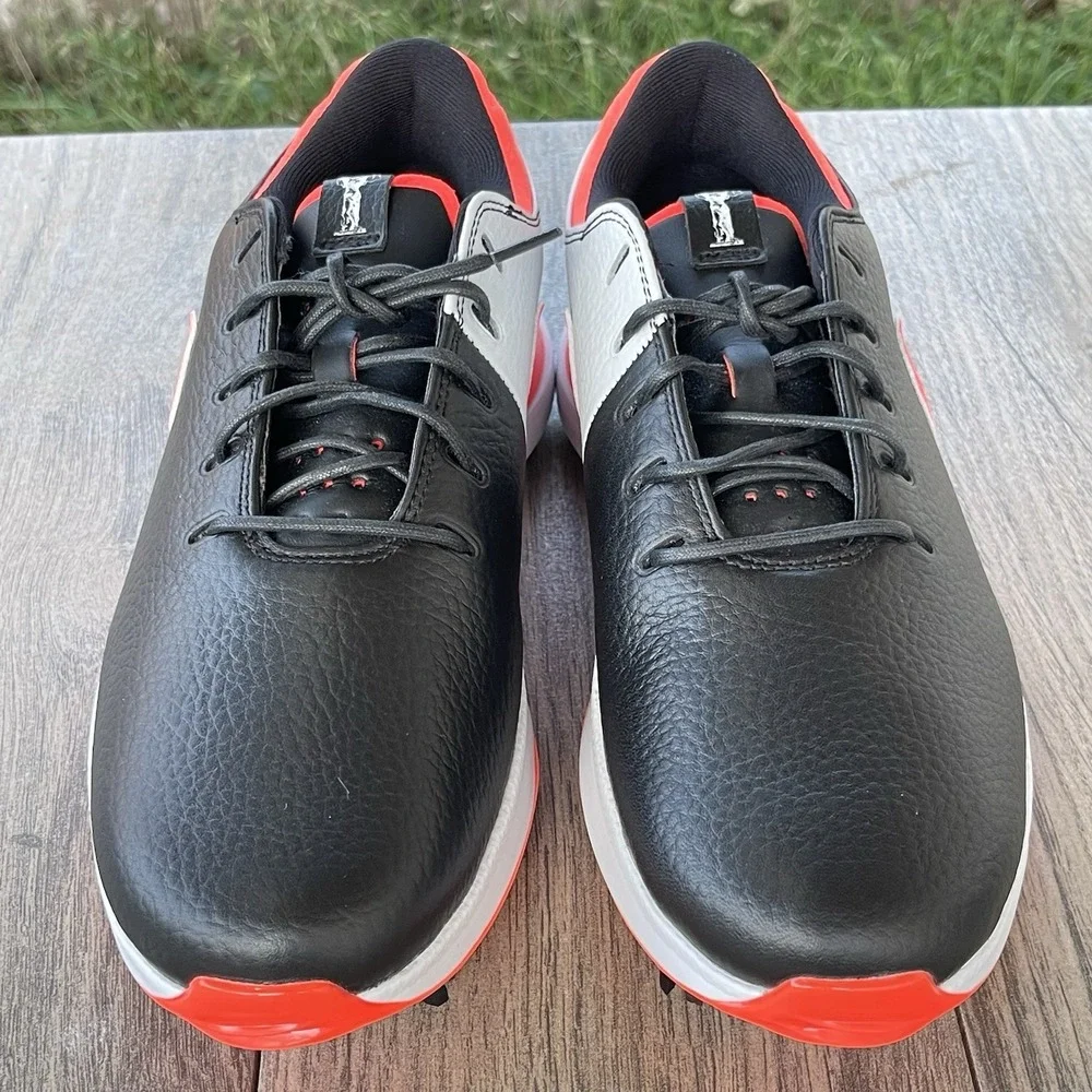 Nike Air Zoom Victory Tour 3 Golf Shoes 8.5 Black Crimson Leather DV6798-004 NEW